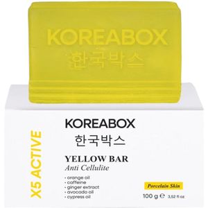 KOREABOX - Yellow Bar Soap Anti-Cellulite, 5x Meer Effectiever Natuurlijk Zeep Tegen Cellulitis & Striae, Voor Droge & Normale Huid | Gezicht & Lichaam 1 stuks 100 gram, Korean Skincare