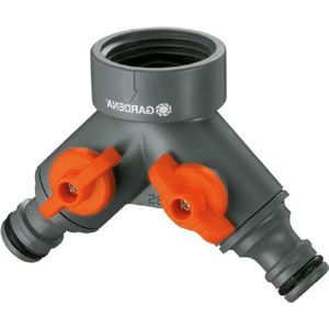 2-wegventiel voor waterkraan met schroefdraad - 333 mm (G 1"") - voor het aansluiten van twee apparaten tegelijk - beide uitgangen regelbaar - Buitenkraan