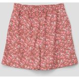 s.Oliver - Broek - Pastelblauw/Rosa/Oxide - Crêpe - Bloemenprint