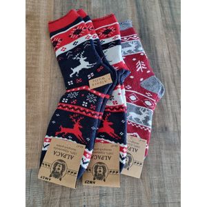3 Paar - 100% Alpaca Wollen Sokken - Maat 40-43 - Wintersokken - Huissokken - Cadeau Artikel