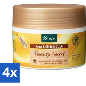 4 x Kneipp - Body scrub - Sugar & Oil - Beauty Secret - 200 ml - Lichaams Scrub - Kneipp - Exfoliërende Scrub - Huidverzorging - Argan Olie