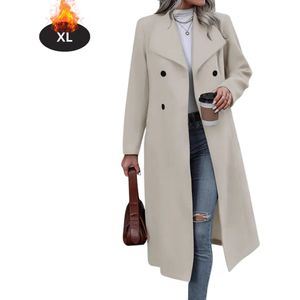 Livano Mantel Dames - Tussenmantel - Jas - Mantelpakje - Trenchcoat - Overjas - Overcoat - Winter - Abrikoos - S
