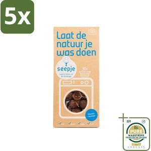 5 x Seepje - Wasmiddel - Milieuvriendelijk & Zeer Zacht - 'Gewoon neutraal' - 150 gr - Grootverpakking - Natuurlijk Wasmiddel - Milieuvriendelijk Wasmiddel - Zacht Wasmiddel - Saponine Wasmiddel - Gevoelige Huid