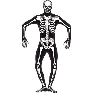 Second skin halloween skelet voor volwassenen - Verkleedkleding - Large