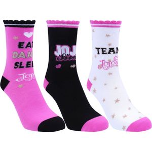 3x Roze met zwarte sokken - Jojo Siwa