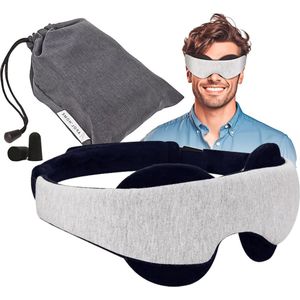 Hoogwaardig slaapmasker met volledige lichtblokkering - Verstelbare oogmaskers voor diepe slaap - Comfortabele katoenen hoofdband