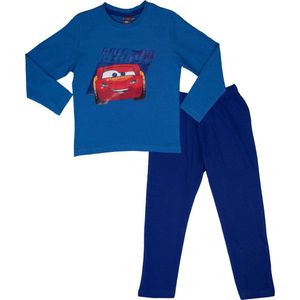 Disney Cars Pyjama - Bliksem McQueen - Katoen - Blauw - Maat 122/128