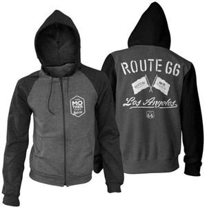Route 66 Vest met capuchon -S- Los Angeles Grijs/Zwart