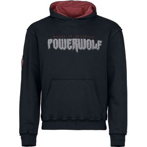 Powerwolf Logo Heren Trui met capuchon - zwart/donkerrood - S