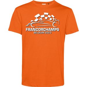 T-shirt Belgium Francorchamps 2023 | Formule 1 fan | Max Verstappen / Red Bull racing supporter | Oranje | maat L