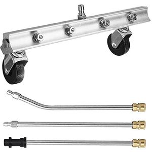 TRANKIELO® – Waterbezem voor Auto-onderhoud – Hoge Druk – Inclusief 3 Verlengstaven – Geschikt voor Kärcher K4-K7