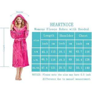 Fleece Badjas voor Dames met Capuchon - Zachte Pluche Ochtendjas