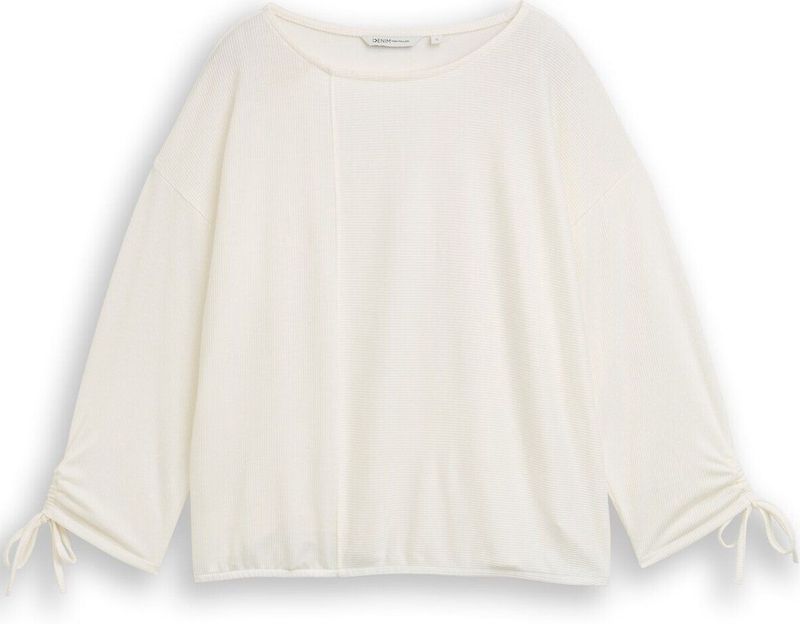 TOM TAILOR Denim T-shirt voor dames, 10332 - Off White, XL
