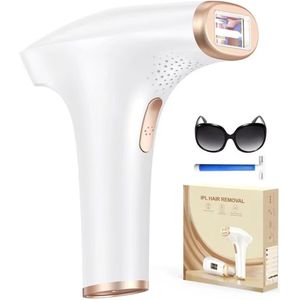 Nawy® IPL Laser Ontharingsapparaat - Laser Ontharing - Pijnloos Ontharen met Ice Cooling - Permanente Ontharing voor alle Lichaamsdelen - voor Mannen en Vrouwen - 999.900 Flitsen - Inclusief Beschermbril en Scheermesjes - Epileerapparaat Dames