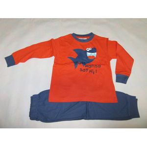 Wiplala - Pyjama - Katoen - Lange mouw - Jongen - Orange / blauw - Wanna 6 jaar