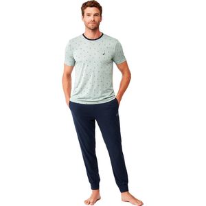Nautica - Heren Pyjama Set, Korte Mouwen - S