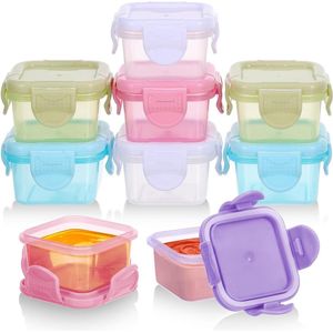 Waterdichte luchtdichte vriesdozen - 9 stuks, 60 ml - mini containers voor kleine levensmiddelen met deksel