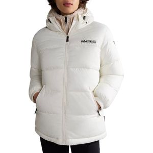 Napapijri Box Med W Dames Winter Puffer Jas - Wit - Waterdicht - Maat M
