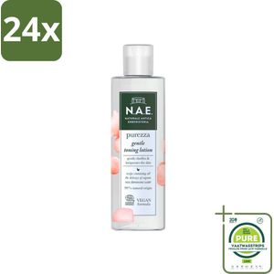 N.A.E. - Toning Lotion - Zuiverend & Hydraterend - Biologisch & Vegan - 200ml - Voordeelverpakking - 24 stuks - Biologische toner - Rozenwater toner