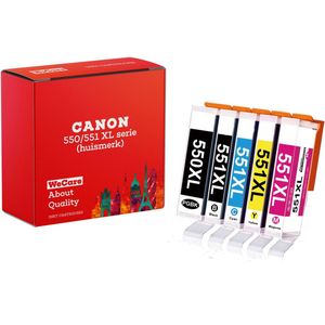 5-pack | Huismerk geschikt voor Canon PGI-550 / CLI-551 XL Inktpatronen - IP7250 - IX6850 - MG5650 - MG7150 - MG6350 - MG7550 - MG7150 - MX925