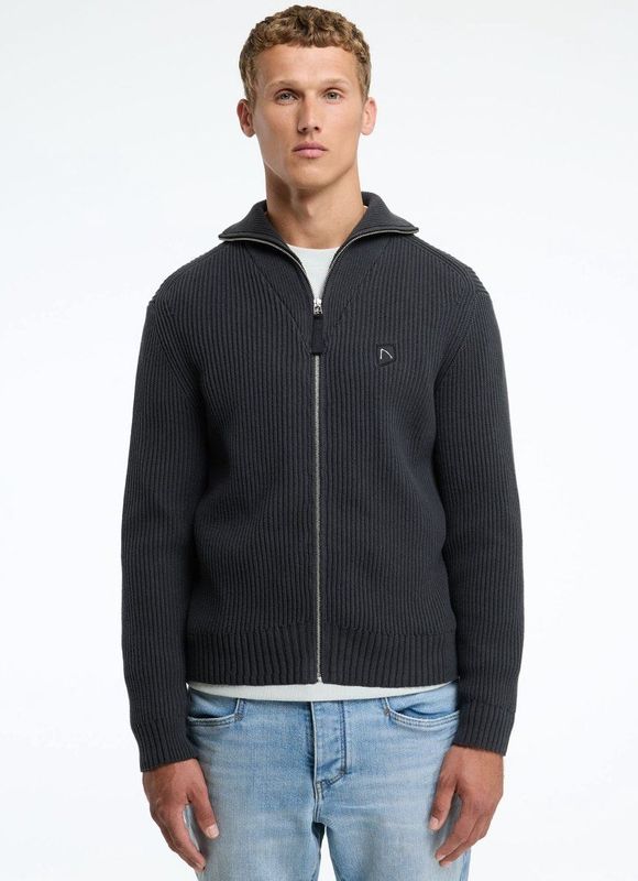 CHASIN' Heren Cardigan - Oliver Full Zip - Donkergrijs