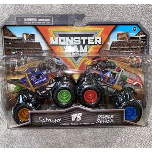 Monster Jam - Salvager vs. Double Decker - Speelgoedvoertuig - Schaal 1:64 - Speelgoed Auto