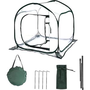 Kleine broeikas - Pop-up overwinteringstent voor planten - Bloempot mini-broeikas - Winterbescherming (80 x 80 x 80 cm)