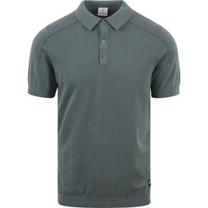 Blue Industry - Knitted Poloshirt Groen - Modern-fit - Heren Poloshirt Maat M