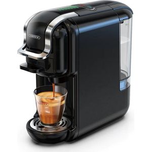 Majesticmania Koffiezetapparaat - HiBrew 5-in-1 - Senseo - Koffiemachine - Meerdere Capsules - Koffiepadmachine - Heet/Koud - 19Bar - 1450W - Zwart