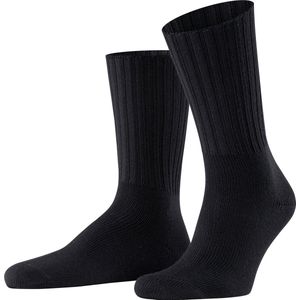 FALKE Nelson warme ademende wol sokken heren zwart - Maat 47-50