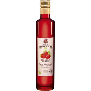 Biologische limonadesiroop Aardbei - biologische aardbeiensiroop ranja 100% bio keurmerk van Rième - ook voor Sodastream / sodamaker