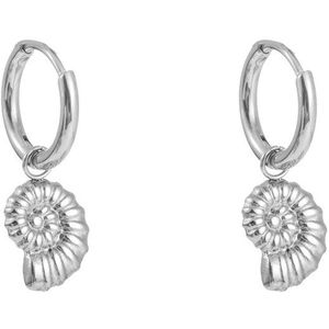 Go Dutch Label Oorknoppen schelp nautilus Zilver