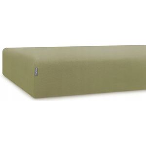 Khaki Katoenen Hoeslaken met Elastiek - 90x180 cm - Ademend & Zacht