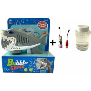 Shark Bubble Gun - USB Oplaadbaar - Bellenblaas speelgoed - bellenblaas pistool (incl. zeep)