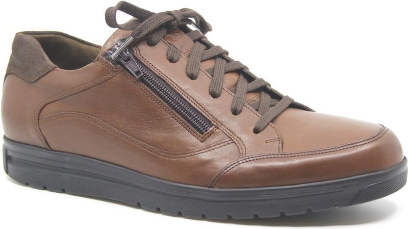 GIJS - 2112 - Veterschoenen - Bruin - Wijdte H