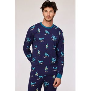 Pyjama heren woody duivenprint allover