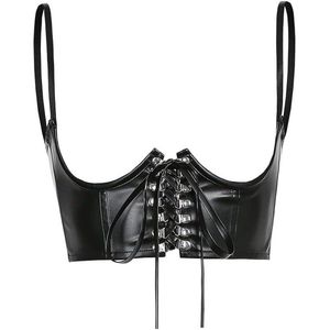 Zac's Alter Ego - PU Underbust korset - Zwart