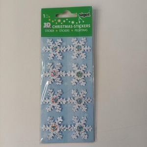 STICKER ETIKET 3D KERSTMIS CHRISTMAS 1 VEL A 8 STIKKERS SIGEL