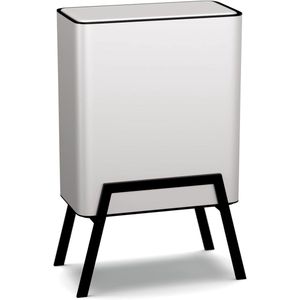 Prullenbak - Wit - Afvalemmer - 30L