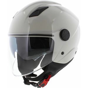 Vito jet helm Sarenta glans wit/grijs (off white) S