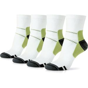 Arch Support Compressiekousen - 2 paar - Lage ondersteunende stretchsokken - Plantaire fasciitis sokken - Ademende sokken voor buitensporten - Unisex - Geweldig voor plantaire fasciitis, reizen en sporten - L/XL