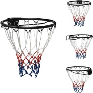 vidaXL Basketbalring - Stalen wandmontage - Duurzaam materiaal - Basketbal