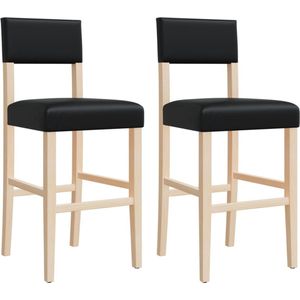 vidaXL-Barstoelen-2-st-massief-rubberhout-en-kunstleer