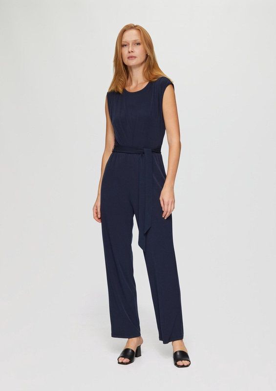 s.Oliver - 2150293 - Jumpsuit - Blauw - Met Ceintuur