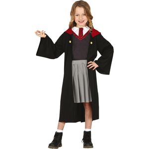 Tovenaar student horror kostuum voor meisjes - Halloween tovenaarsleerling outfit - Carnavalskleding 110/116