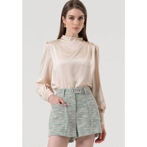 Fracomina, Dames, Blouses & Shirts, Wit, Maat: S Poliester,