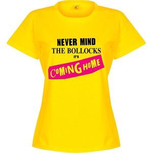 Never Mind The Bollocks It's Coming Home Dames T-Shirt - Geel  - XXL