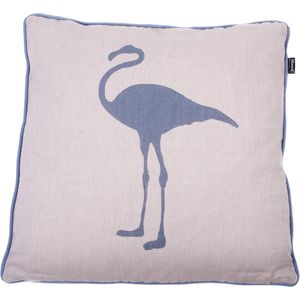 In The Mood Melange Flamingo - Sierkussen - Faded Blue -50x50 cm
