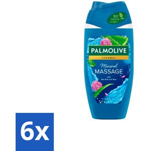 Palmolive - Thermal - Douchegel - Zeezout & Aloë Vera - Mineral Massage - 250 ml - Voordeelverpakking - 6 stuks