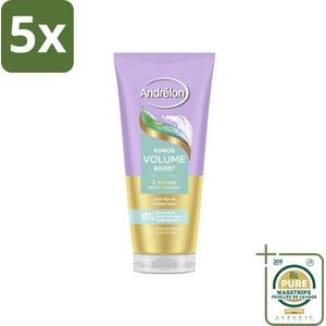 5 x Andrélon – Haarmasker WOW – Kokos Volume Boost – 180 ml - Grootverpakking - Haarmasker - Volume Boost - Kokos Volume - Fijn Haar - Futloos Haar